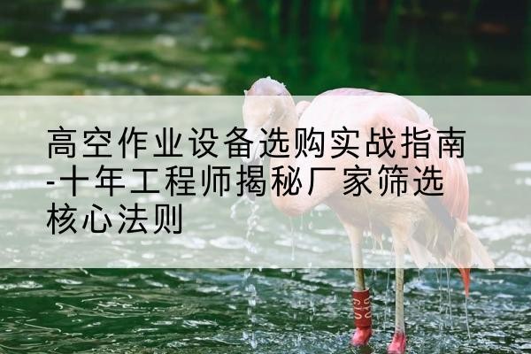 丰县剪叉式升降机厂家-高空作业设备选购实战指南-十年工程师揭秘厂家筛选核心法则