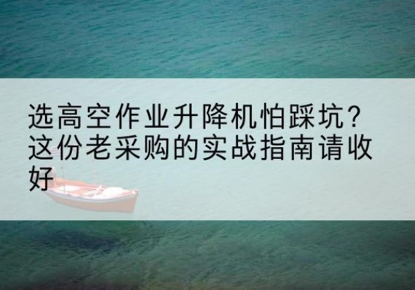 丰县高空作业升降机厂家推荐-选高空作业升降机怕踩坑？这份老采购的实战指南请收好